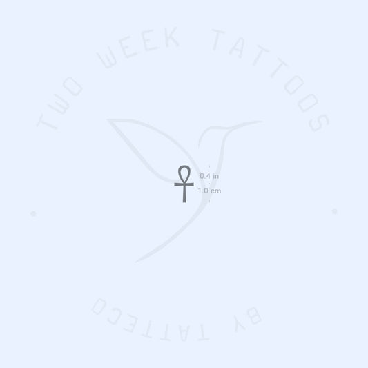 Tatuaje semipermanente pequeño de Ankh (juego de 2)