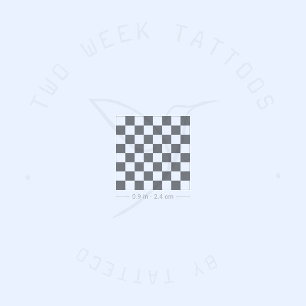 Chess Board Semi-Permanent Tattoo - Set of 2