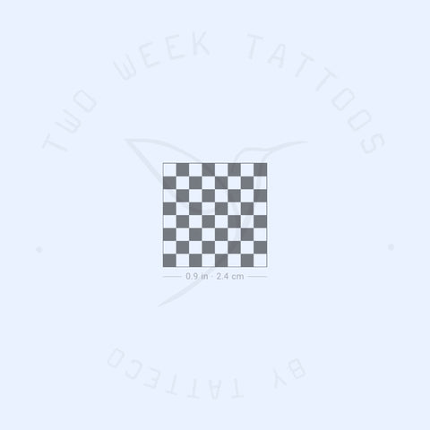Chess Board Semi-Permanent Tattoo - Set of 2