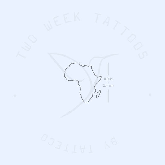 Tatuaje semipermanente del mapa de África (juego de 2)