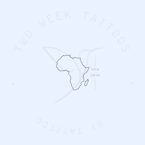 Africa Map Semi-Permanent Tattoo - Set of 2