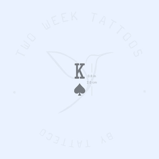 Tatuaje semipermanente del Rey de Picas - Juego de 2