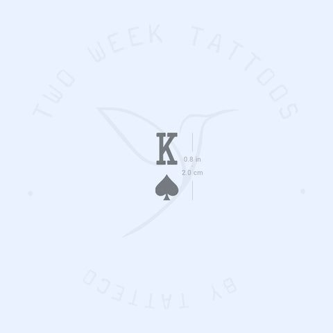 King Of Spades Semi-Permanent Tattoo - Set of 2