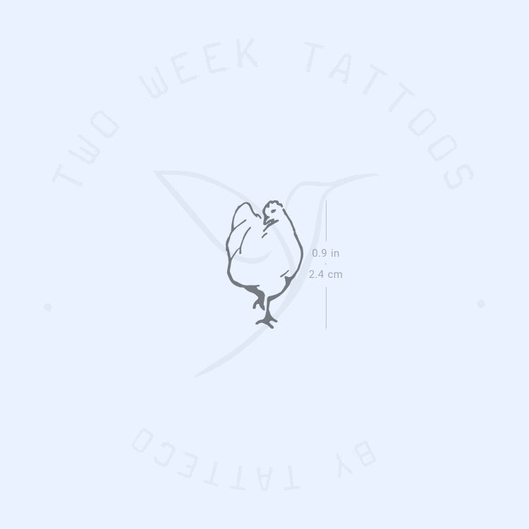 Hen Semi-Permanent Tattoo - Set of 2