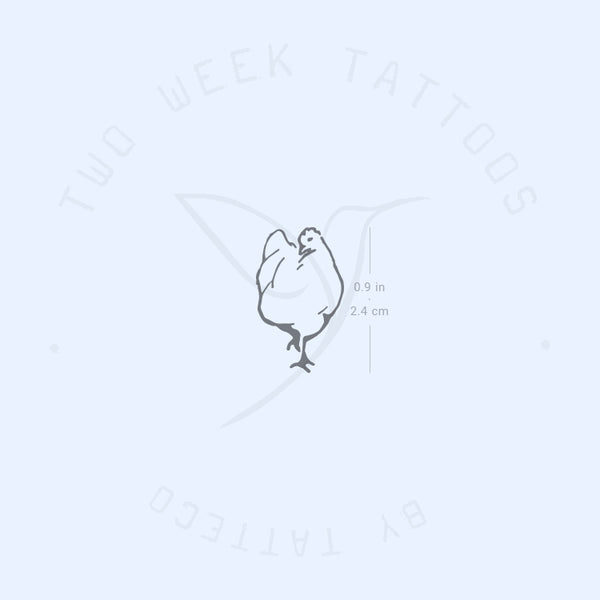 Hen Semi-Permanent Tattoo - Set of 2