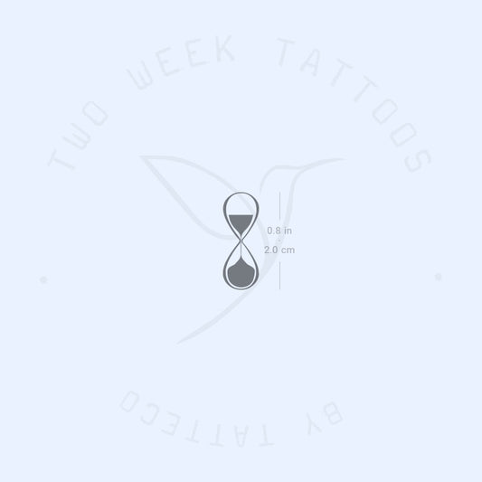 Tatuaje semipermanente de reloj de arena infinito (juego de 2)