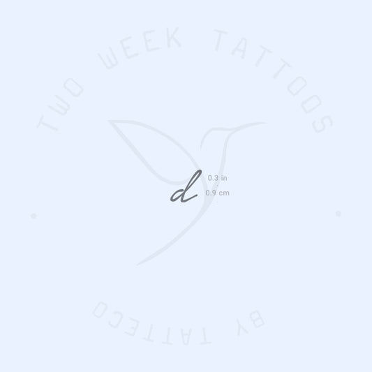 Tatuaje semipermanente escrito a mano D - Juego de 2