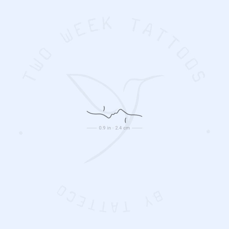 Tatuaje semipermanente de doble beso (juego de 2)