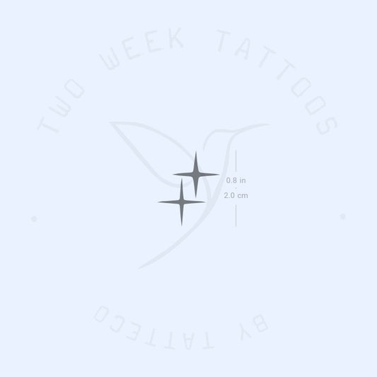 Tatuaje semipermanente de estrellas brillantes - Juego de 2