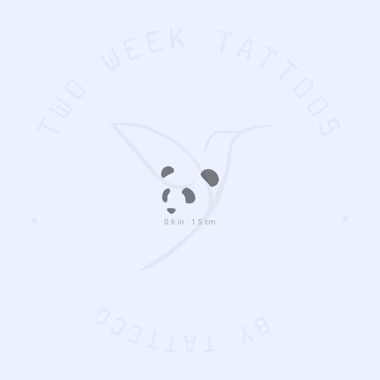 Tatuaje semipermanente de cara de oso panda (juego de 2)