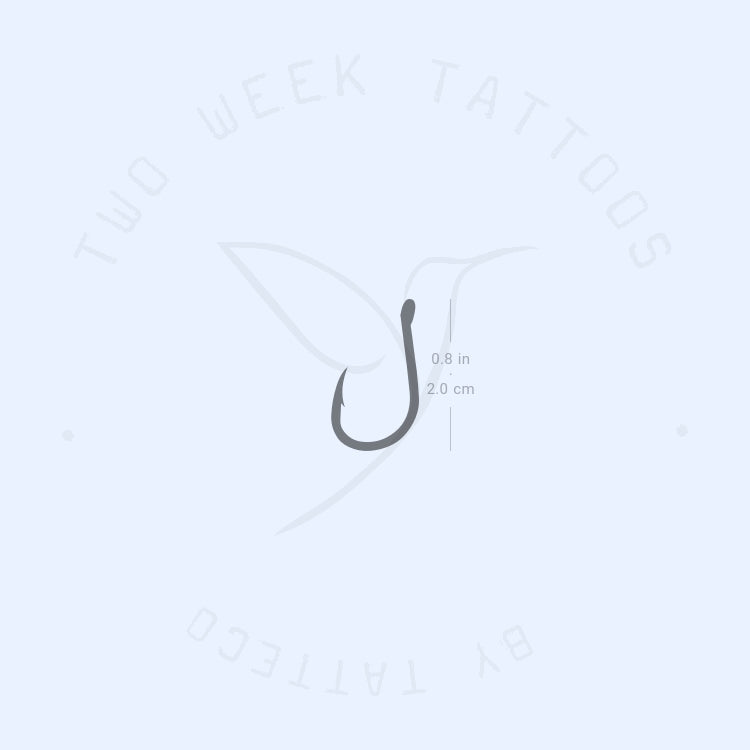 Fish Hook Semi-Permanent Tattoo - Set of 2