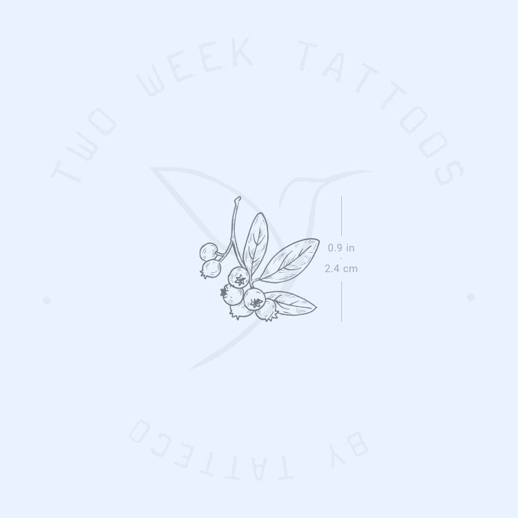 Blueberries Semi-Permanent Tattoo - Set of 2