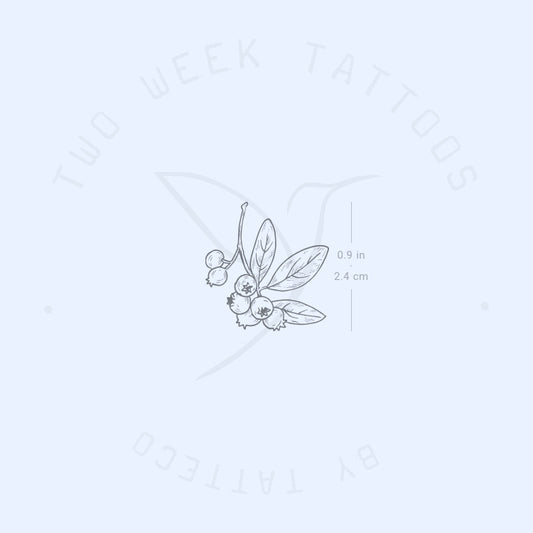 Blueberries Semi-Permanent Tattoo - Set of 2