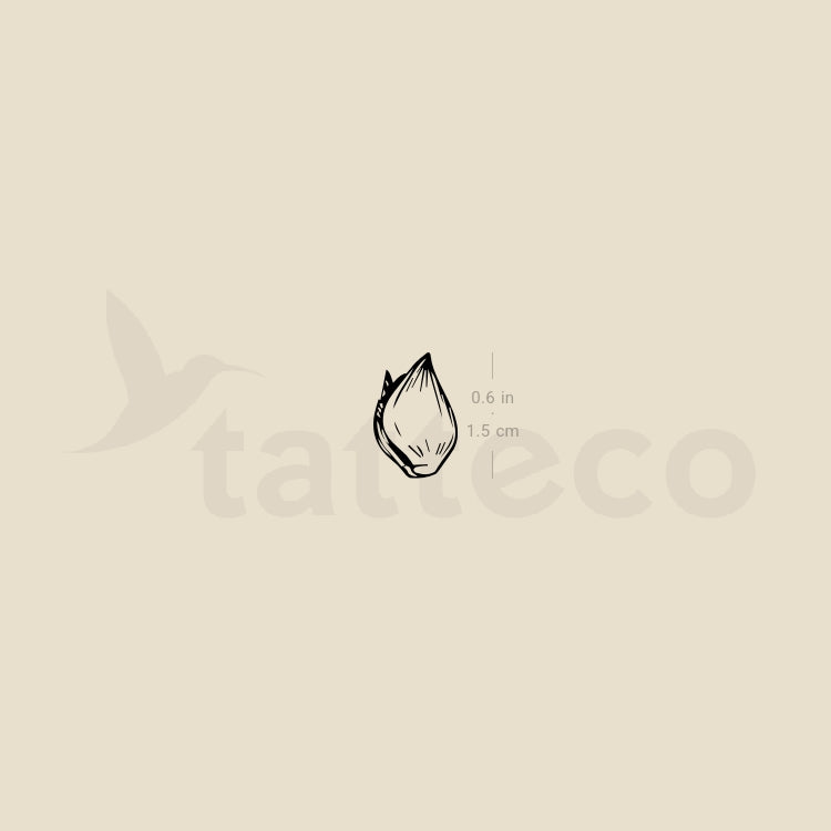 Clove Of Garlic Temporary Tattoo - Set of 3