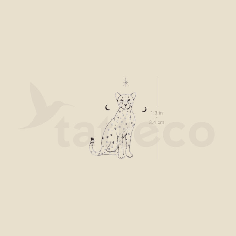 Cheetah By Stefano Mazza Temporary Tattoo - Set of 3