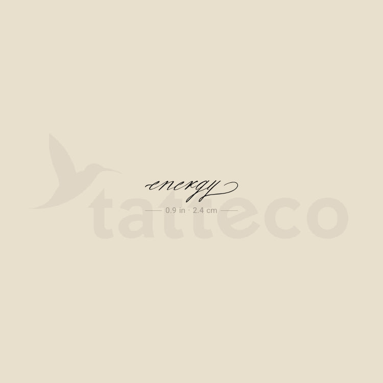 Energy Temporary Tattoo By M3.Ink - Set of 3