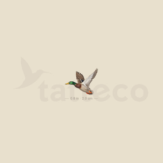 Flying Duck Temporary Tattoo - Set of 3