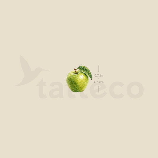Granny Smith Apple Temporary Tattoo - Set of 3