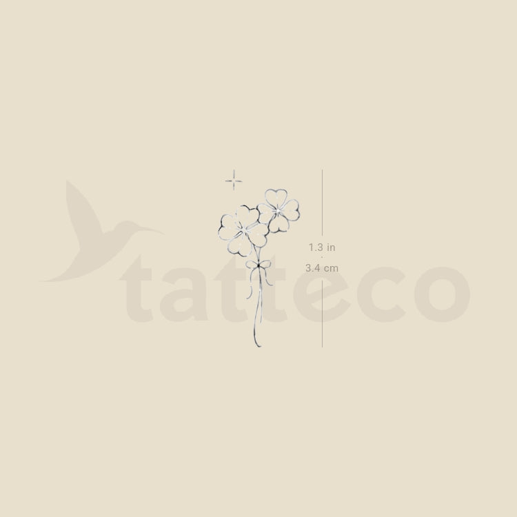 Clovers By Stefano Mazza Temporary Tattoo - Set of 3