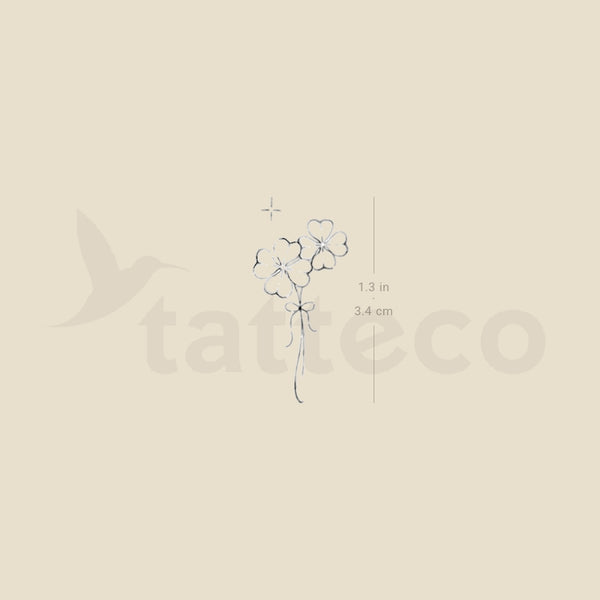Clovers By Stefano Mazza Temporary Tattoo - Set of 3