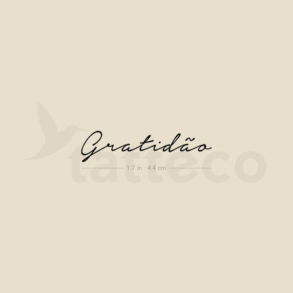 Gratidão Temporary Tattoo - Set of 3