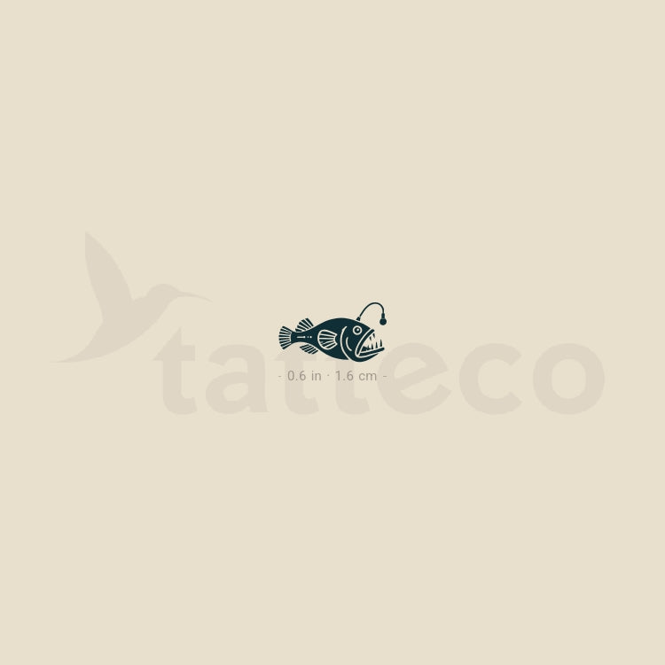 Little Anglerfish Temporary Tattoo - Set of 3