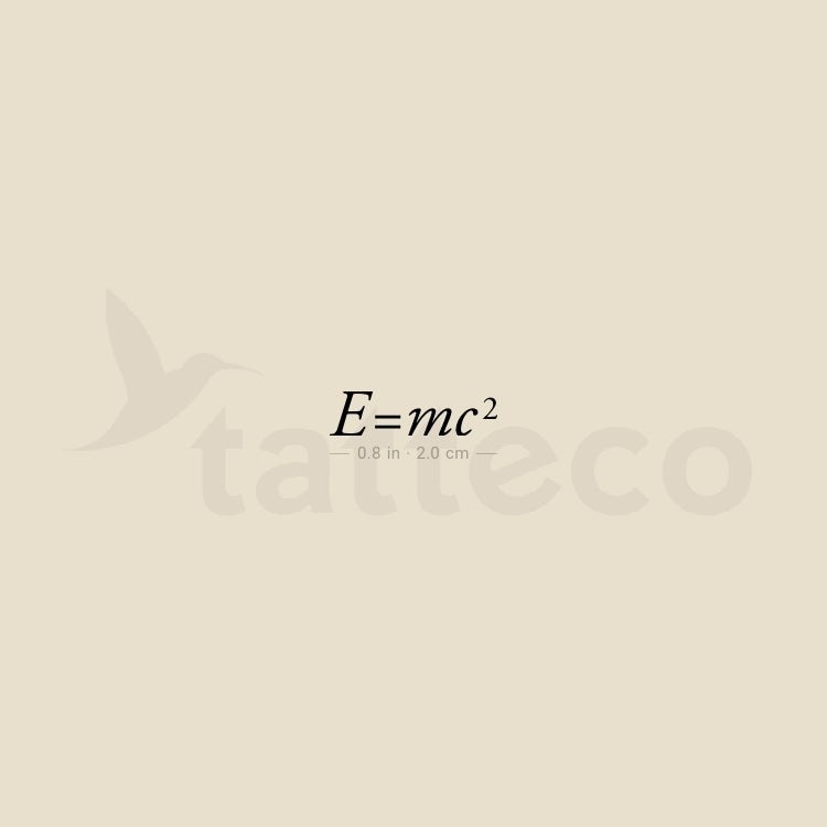 E = Mc2 Temporary Tattoo - Set of 3