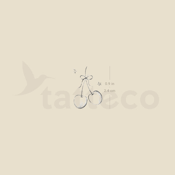 Cherries By Stefano Mazza Temporary Tattoo - Set of 3