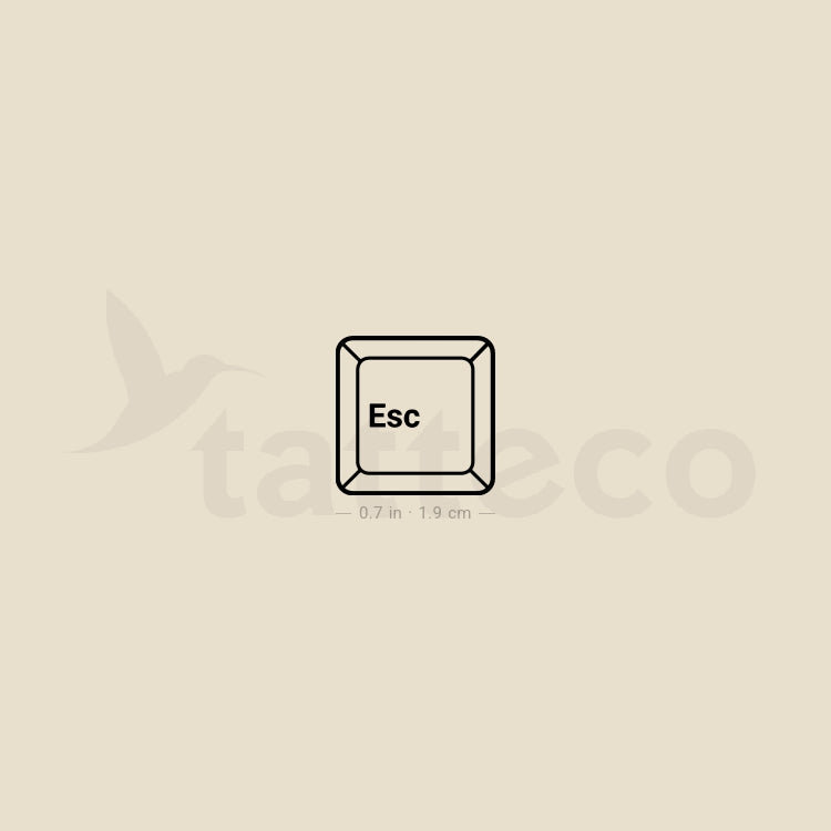 Tatuaje temporal de la tecla Escape - Juego de 3