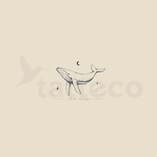 Whale By Stefano Mazza Temporary Tattoo - Set of 3