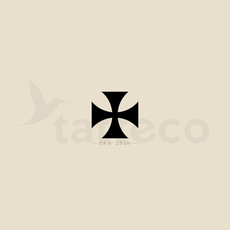 Tatuaje temporal de cruz pateada - Juego de 3