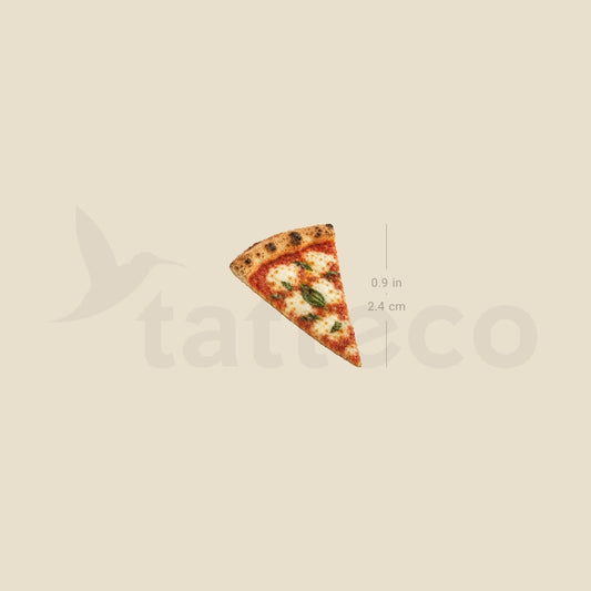 Pizza Marguerita Slice Temporary Tattoo - Set of 3