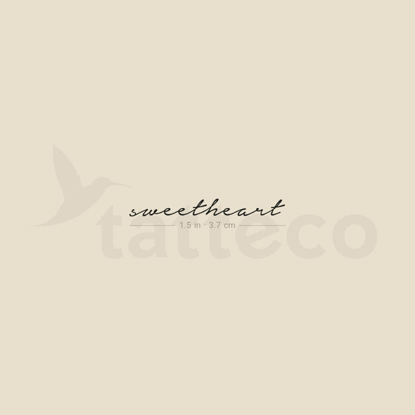 Sweetheart Temporary Tattoo - Set of 3