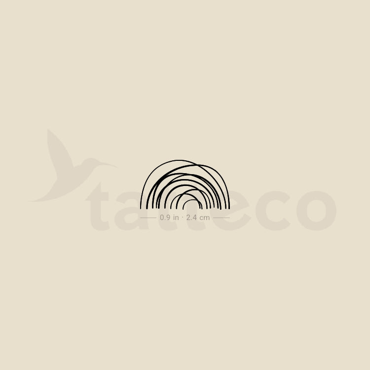 Disorganised Rainbox Temporary Tattoo - Set of 3