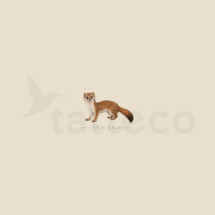 Japanese Weasel Temporary Tattoo - Set of 3