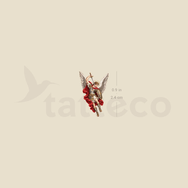Archangel Michael Temporary Tattoo - Set of 3