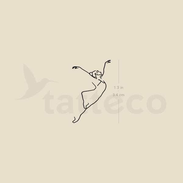 Golden Ballerina Temporary Tattoo - Set of 3