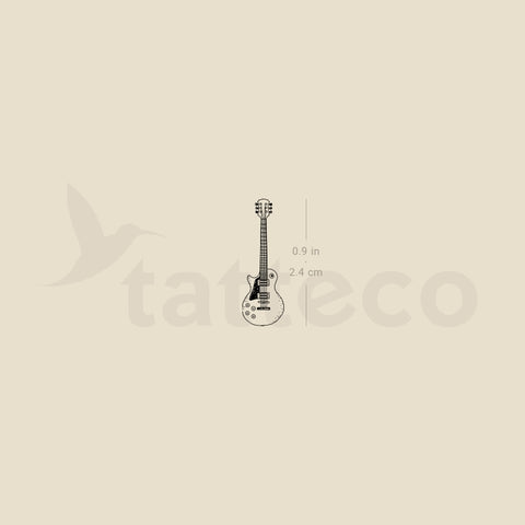Electric Guitar Temporary Tattoo - Set of 3