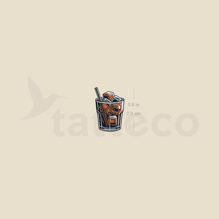 Tatuaje temporal de café helado (juego de 3)