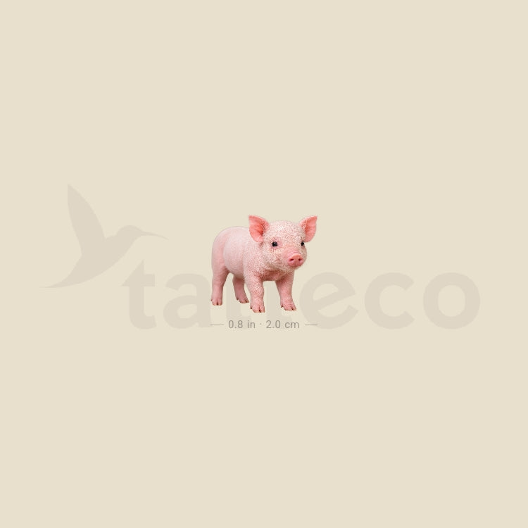 Baby Pig Temporary Tattoo - Set of 3