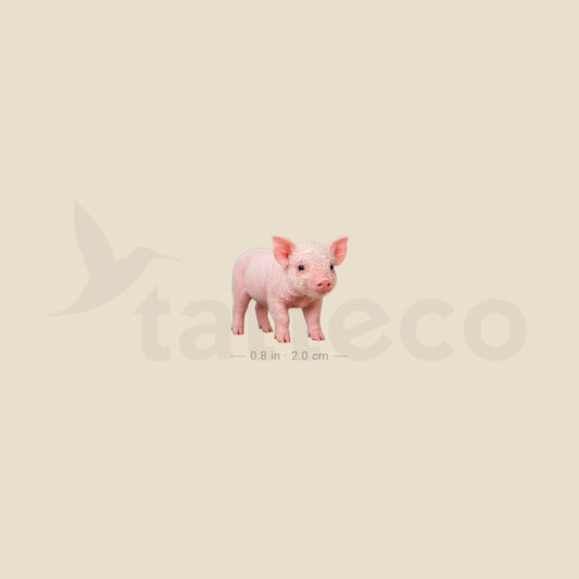 Baby Pig Temporary Tattoo - Set of 3