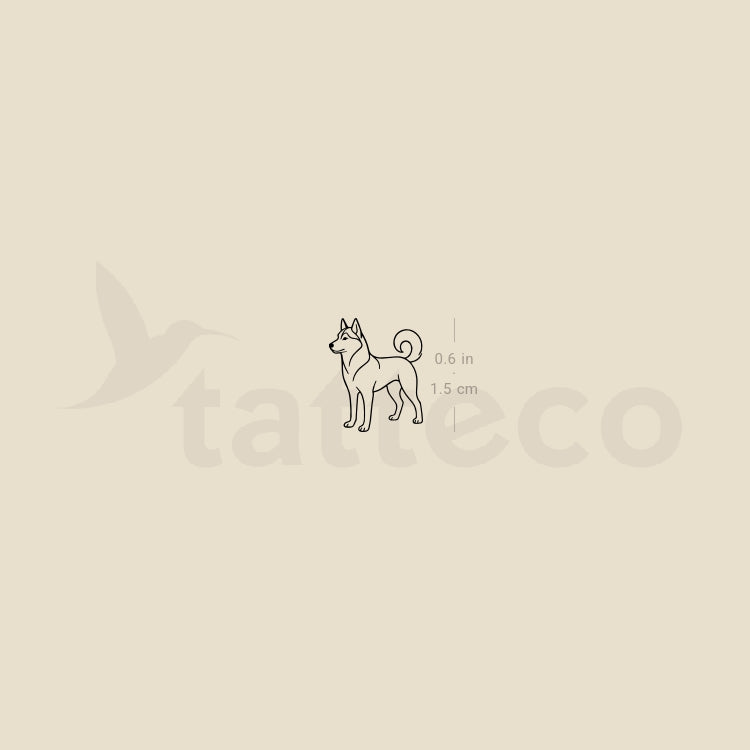 Siberian Husky Temporary Tattoo - Set of 3