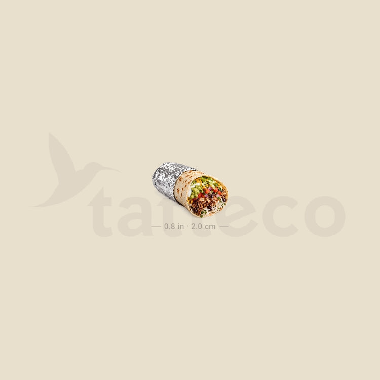 Burrito Temporary Tattoo - Set of 3