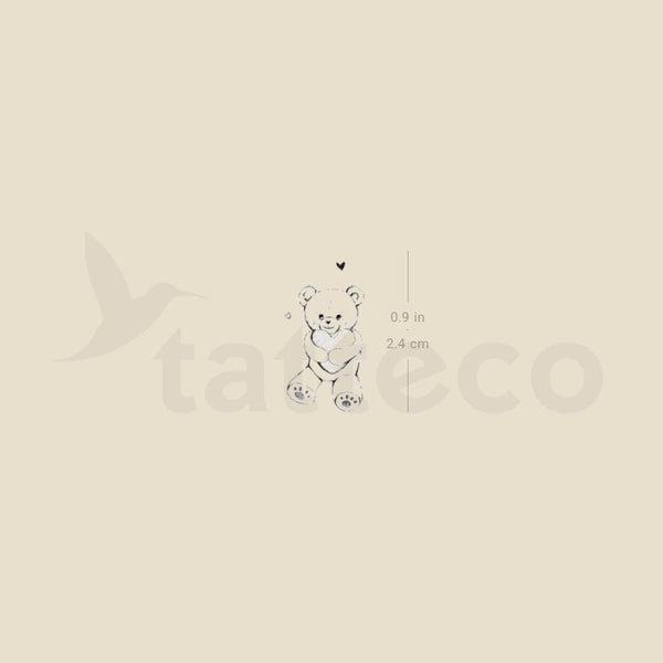 Teddy Bear By Stefano Mazza Temporary Tattoo - Set of 3