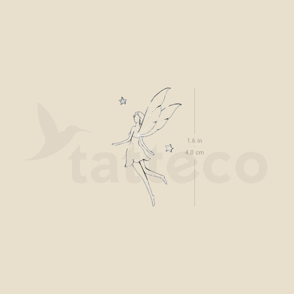 Flying Fairy By Stefano Mazza Temporary Tattoo - Set of 3