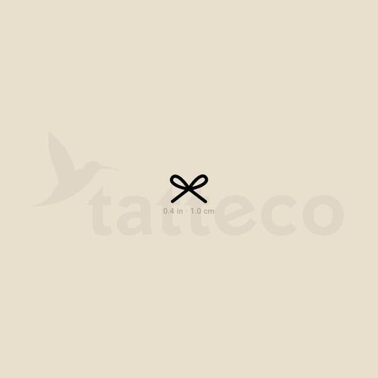 Tiny Ribbon Bow Temporary Tattoo - Set of 3