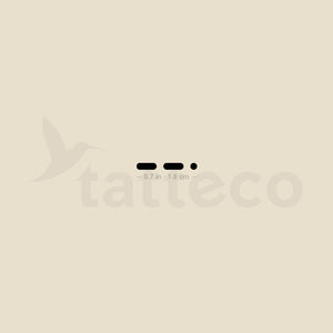 Morse Code G Temporary Tattoo - Set of 3