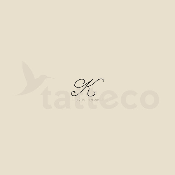 Script  K Temporary Tattoo - Set of 3