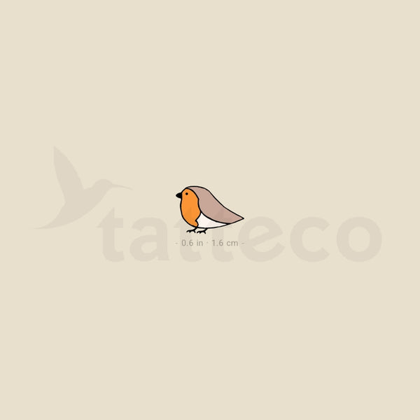 Little Robin Bird Temporary Tattoo - Set of 3