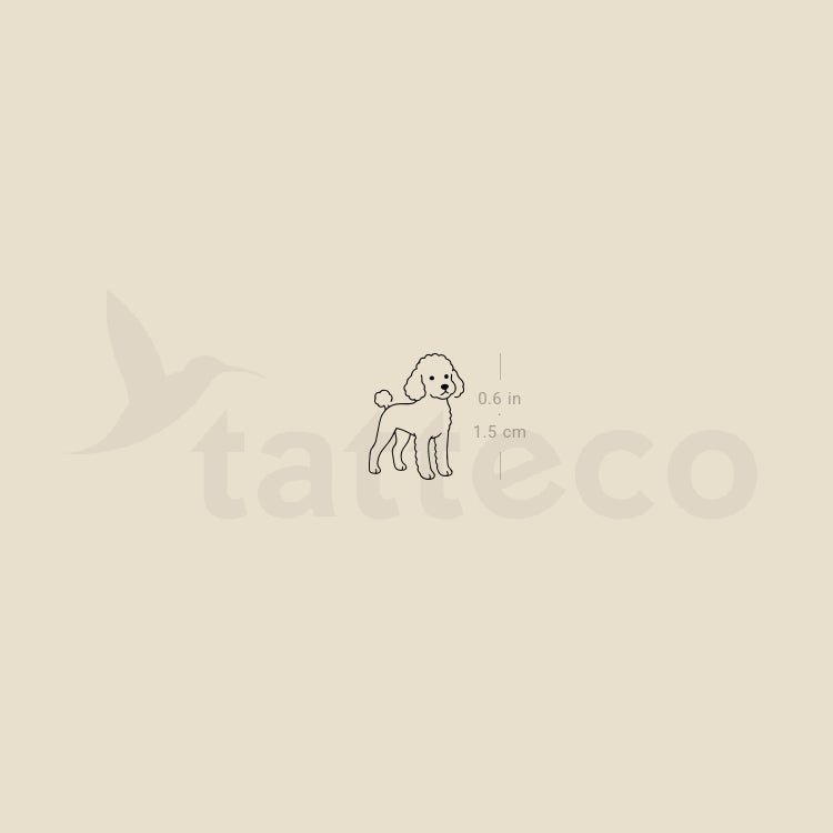 Miniature Poodle Temporary Tattoo - Set of 3